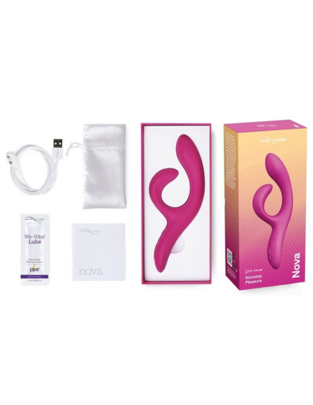 WE VIBE NOVA 2 FLEXIBLE RABBIT VIBRATOR WITH 10 VIBRATION MODES AND APP CONTROL PURPLE