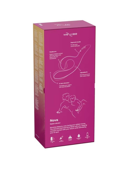 WE VIBE NOVA 2 FLEXIBLE RABBIT VIBRATOR WITH 10 VIBRATION MODES AND APP CONTROL PURPLE
