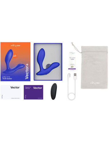 WE VIBE VECTOR DUAL STIMULATION PROSTATE MASSAGER ROYAL BLUE