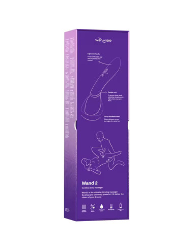 WE VIBE WAND 2 RECHARGEABLE BODY WAND MASSAGER PURPLE