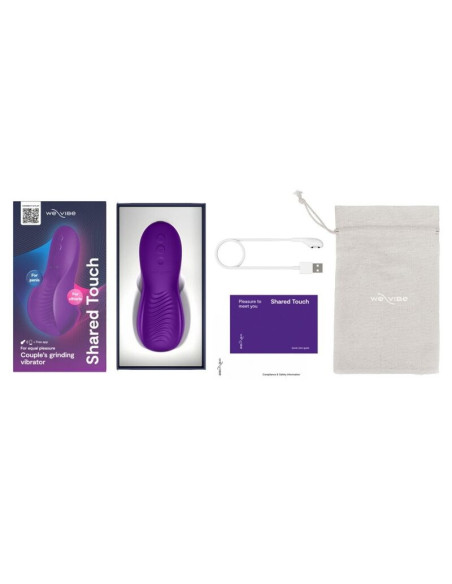 WE VIBE SHARED TOUCH DOUBLE SIDED COUPLES VIBRATOR PURPLE