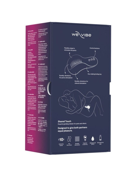 WE VIBE SHARED TOUCH DOUBLE SIDED COUPLES VIBRATOR PURPLE