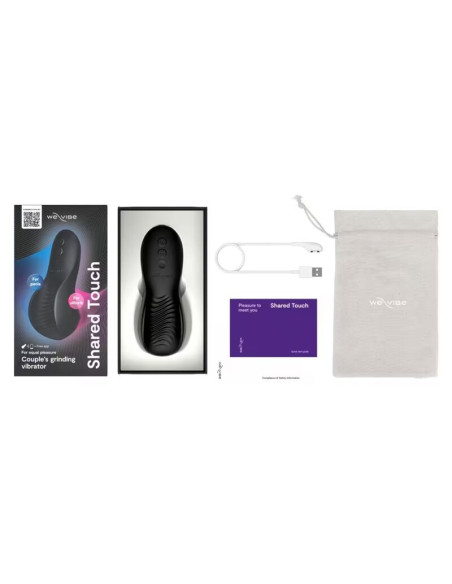 WE VIBE SHARED TOUCH DOUBLE SIDED COUPLES VIBRATOR BLACK