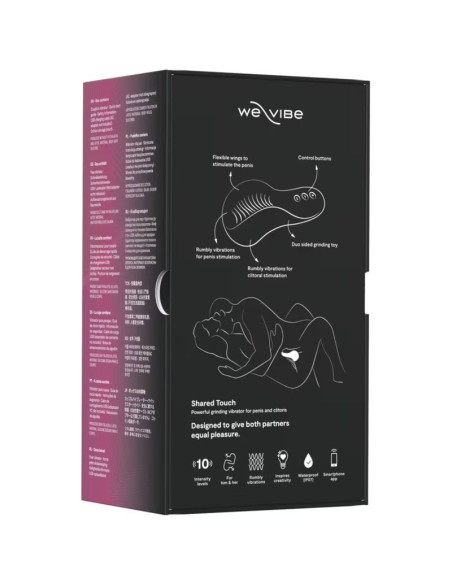 WE VIBE SHARED TOUCH DOUBLE SIDED COUPLES VIBRATOR BLACK