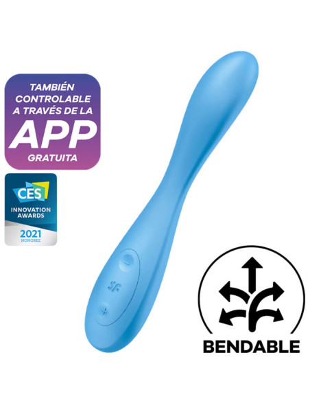SATISFYER G SPOT FLEX 4 MULTI VIBRADOR APP AZUL