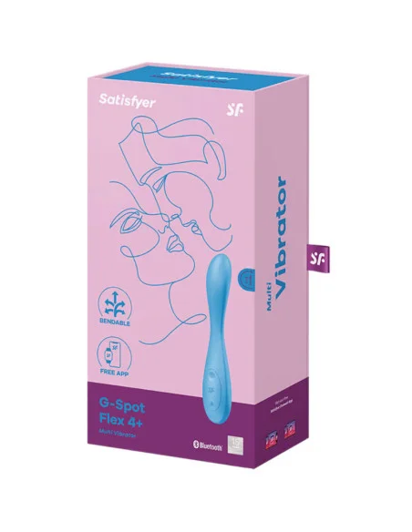 SATISFYER G SPOT FLEX 4 MULTI VIBRADOR APP AZUL