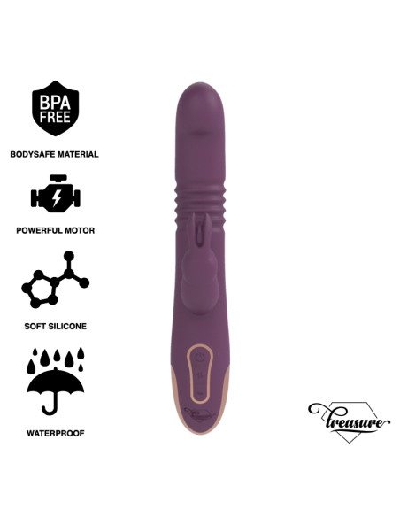 TREASURE BASTIAN RABBIT UP DOWN ROTATOR VIBRATOR COMPATIBLE CON WATCHME WIRELESS TECHNOLOGY