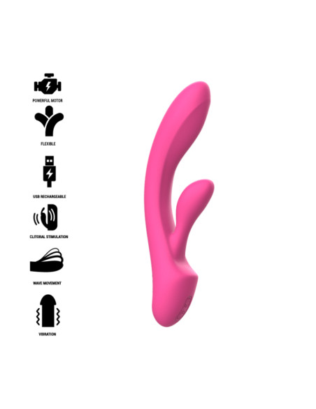 INTENSE LUIGI VIBRADOR RABBIT SILICONA LIQUIDA ROSA