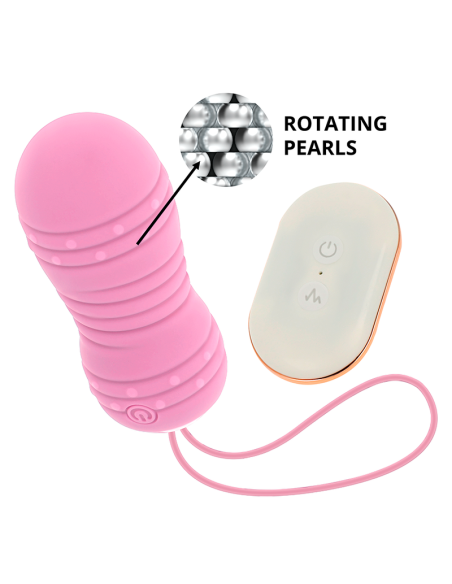OHMAMA HUEVO CONTROL REMOTO 7 MODOS ROTACION ROSA