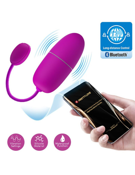 PRETTY LOVE NYMPH HUEVO VIBRADOR CONTROLADO POR APP VIOLETA