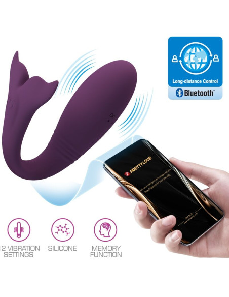 PRETTY LOVE JAYLEEN VIBRADOR APP CONTROL REMOTO LILA