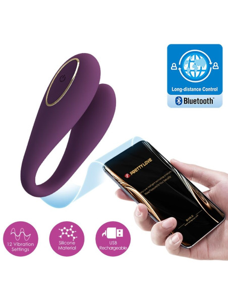 PRETTY LOVE AUGUST VIBRADOR DOBLE PLACER APP REMOTE