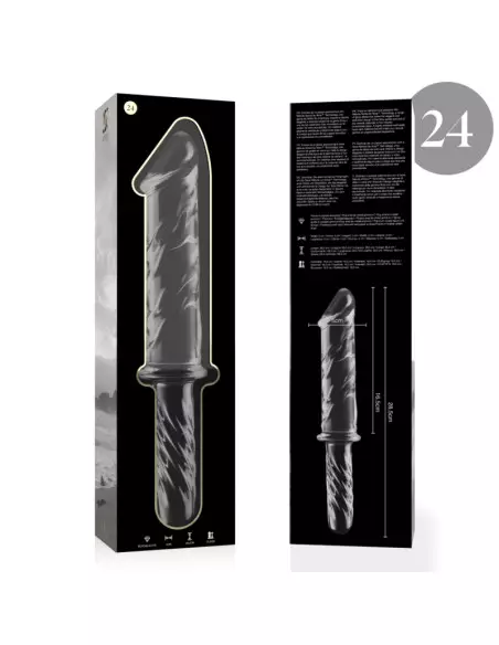 NEBULA SERIES BY IBIZA MODELO 24 DILDO CRISTAL BOROSILICATO TRANSPARENTE 285 CM O 5 CM