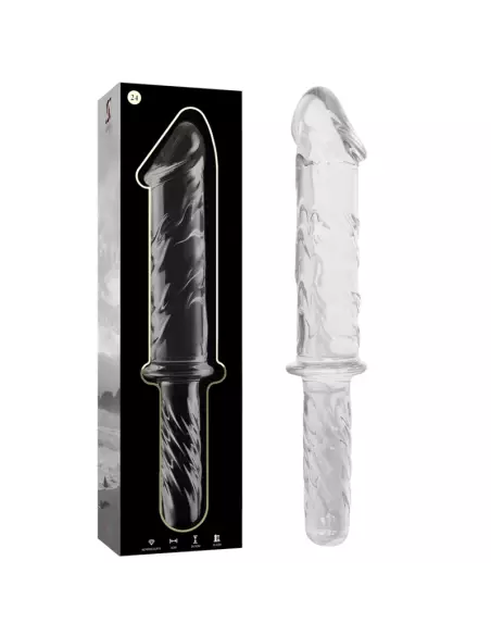 NEBULA SERIES BY IBIZA MODELO 24 DILDO CRISTAL BOROSILICATO TRANSPARENTE 285 CM O 5 CM