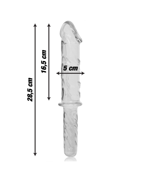NEBULA SERIES BY IBIZA MODELO 24 DILDO CRISTAL BOROSILICATO TRANSPARENTE 285 CM O 5 CM