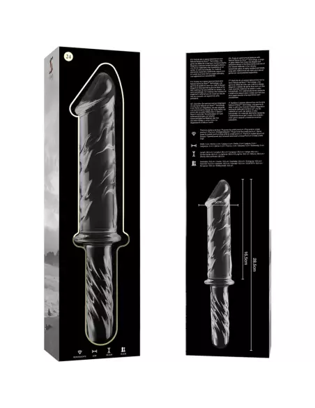 NEBULA SERIES BY IBIZA MODELO 24 DILDO CRISTAL BOROSILICATO TRANSPARENTE 285 CM O 5 CM