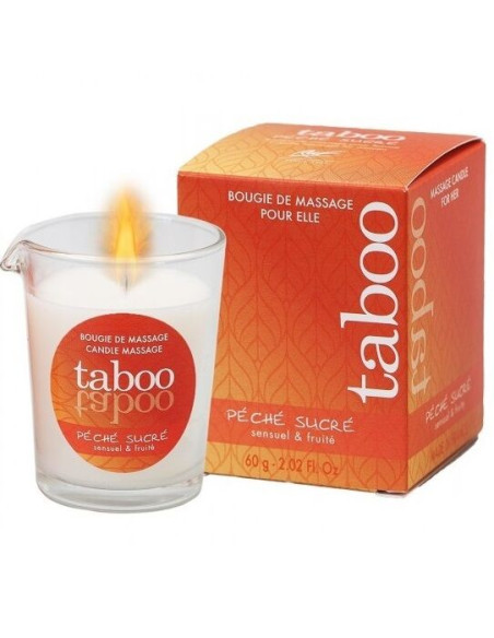 RUF TABOO VELA DE MASAJE PARA ELLA PECHE SUCRE AROMA NECTARINA