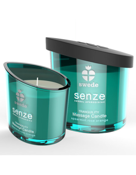 SWEDE SENZE TRANQUILITY VELA MASAJE HIERBABUENA ROSA NARANJA