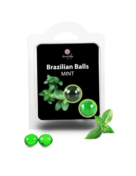 SECRETPLAY BRAZILIAN BALLS MENTA SET 2 BOLAS