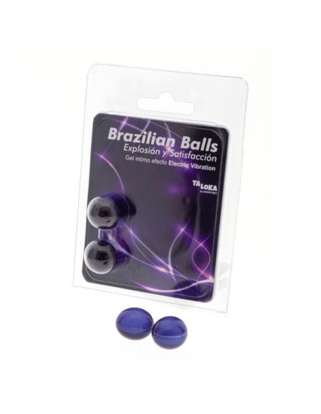 TALOKA BRAZILIAN BALLS GEL EXCITANTE EFECTO VIBRACION ELECTRICA 2 BOLAS