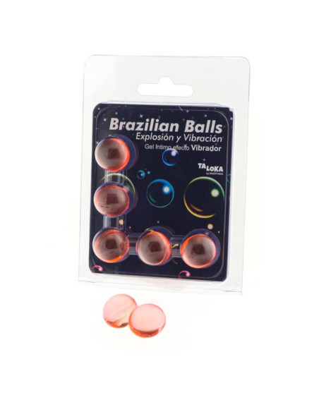 TALOKA BRAZILIAN BALLS GEL EXCITANTE EFECTO VIBRACION 5 BOLAS