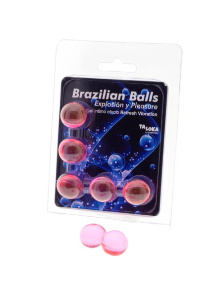 TALOKA BRAZILIAN BALLS GEL EXCITANTE EFECTO VIBRACION REFRESCANTE 5 BOLAS