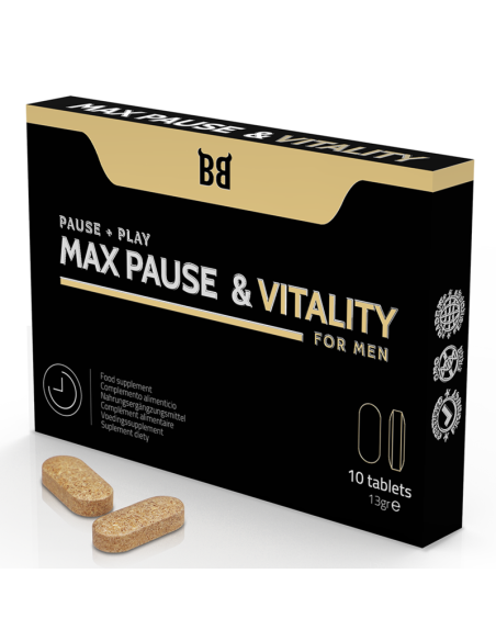 BLACK BULL MAX PAUSE VITALITY RETARDANTE PARA HOMBRE 10 CAPSULAS