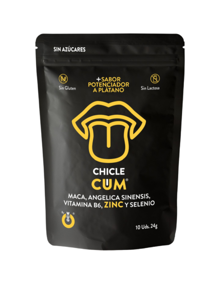 WUG SEX SENSE CUM CHICLE AUMENTADOR DE EYACULACION SABOR A PLATANO DEL SEMEN 10 UNIDADES