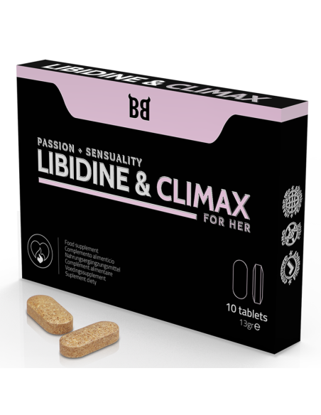 BLACK BULL LIBIDINE CLIMAX AUMENTO LIBIDO PARA MUJER 10 CAPSULAS