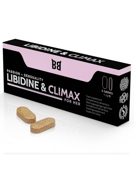 BLACK BULL LIBIDINE CLIMAX AUMENTO LIBIDO PARA MUJER 4 CAPSULAS