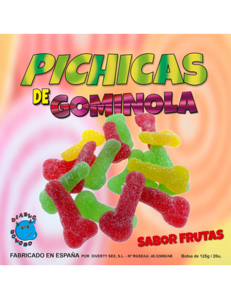 DIABLO GOLOSO PICHITAS DE GOMINOLA FRUTAS CON AZUCAR
