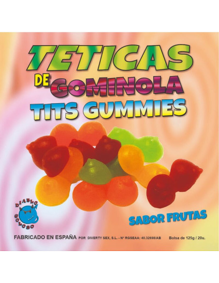 DIABLO GOLOSO TETICAS DE GOMINOLA SURTIDAS BRILLO