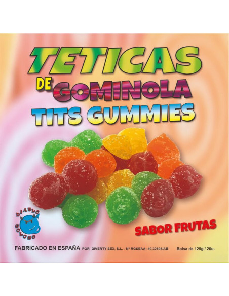 DIABLO GOLOSO TETICAS DE GOMINOLA SURTIDAS AZUCAR