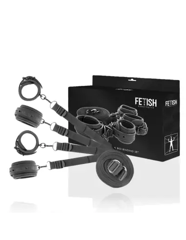 FETISH SUBMISSIVE SET DE ESPOSAS Y ATADURAS CON FORRO DE NOPRENO
