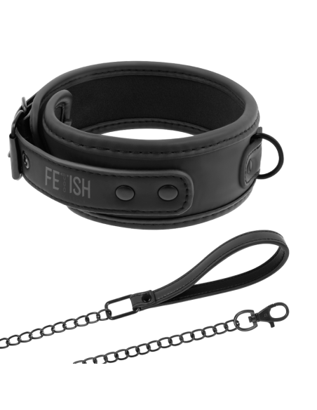 FETISH SUBMISSIVE COLLAR CON CADENA CON FORRO DE NOPRENO