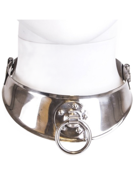 METAL HARD COLLAR RESTRINGIDOR CON ANILLA