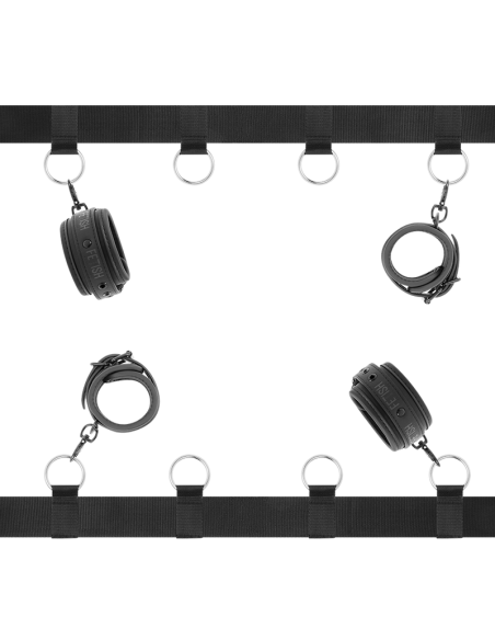 FETISH SUBMISSIVE SET ATADURAS CAMA LUXURY CON FORRO DE NEOPRENO
