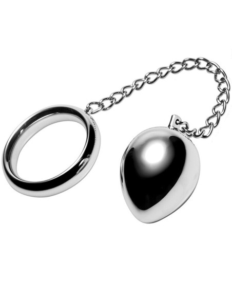 METAL HARD COCK RING 40MM CADENA CON BOLA METAL