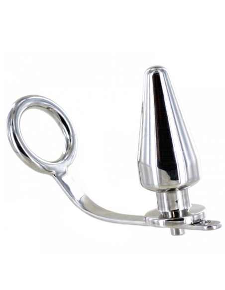METAL HARD ANILLO ACERO CON PLUG ANAL 80 X 55 MM