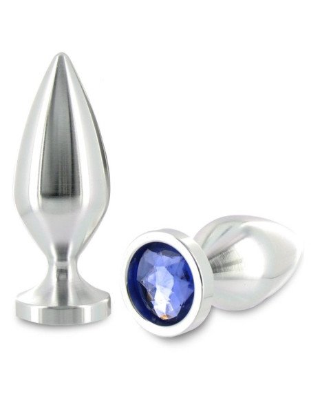 METAL HARD ANAL PLUG ALIMINUM COLOR CRISTAL PEQUENO 571 CM