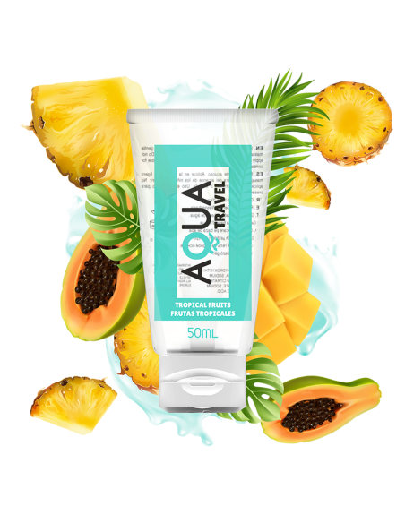 AQUA TRAVEL LUBRICANTE BASE AGUA SABOR FRUTAS TROPICALES 50 ML