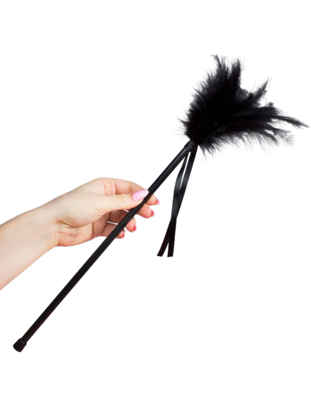 SECRETPLAY PLUMERO PLUMAS NEGRO 40 CM
