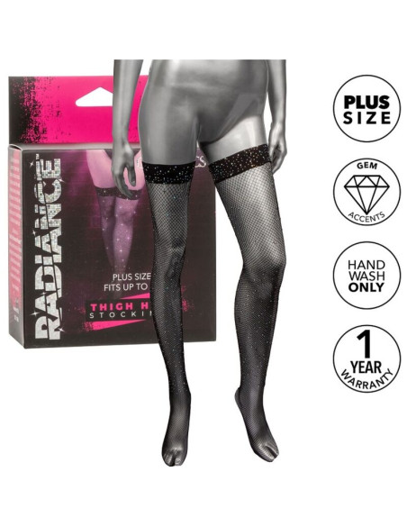 CALEXOTICS RADIANCE MEDIAS HASTA EL MUSLO PEDRERIA TALLA GRANDE
