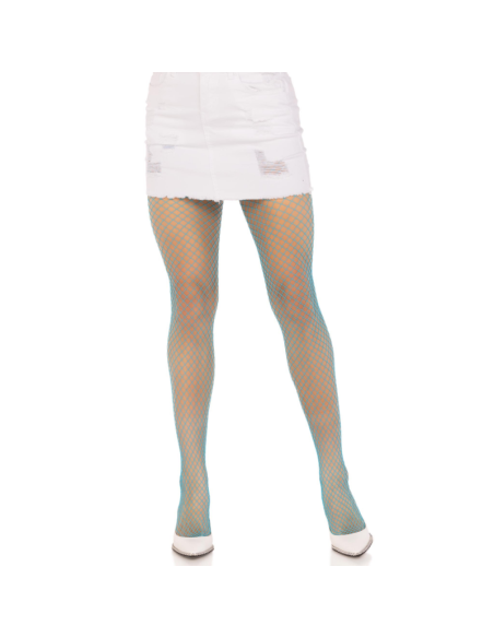 LEG AVENUE PANTIMEDIAS REJILLA LYCRA AZUL