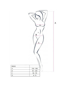 PASSION WOMAN BS032 BODYSTOCKING ROJO TALLA UNICA 2