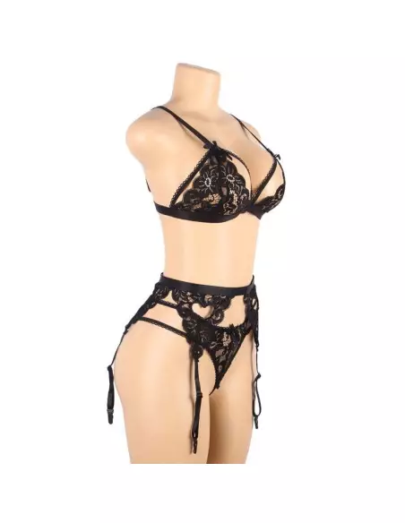 SUBBLIME SET TRES PIEZAS SUJETADOR LIGUERO TANGA L XL