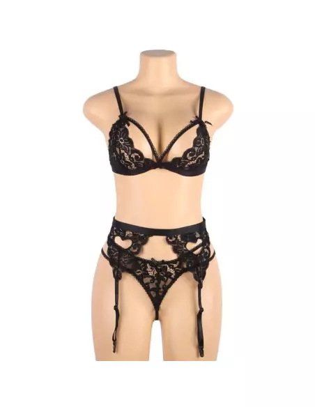 SUBBLIME SET TRES PIEZAS SUJETADOR LIGUERO TANGA L XL