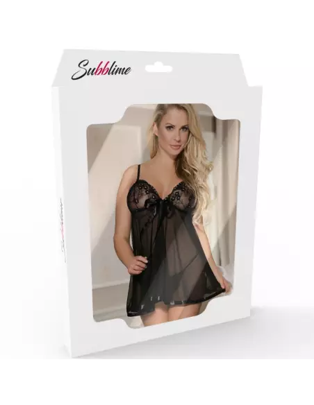 SUBBLIME SET TRES PIEZAS SUJETADOR LIGUERO TANGA L XL