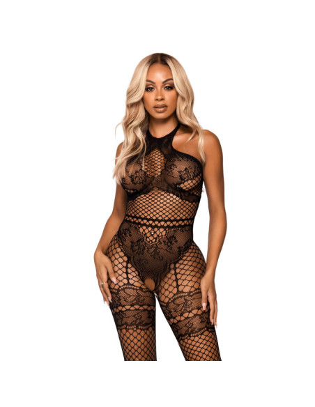 LEG AVENUE BODYSTOCKING CUELLO HALTER TALLA UNICA NEGRO