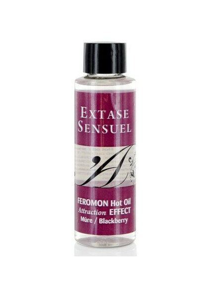 EXTASE SENSUAL ACEITE MASAJE EFECTO CALOR CON FEROMONAS MORA 100 ML